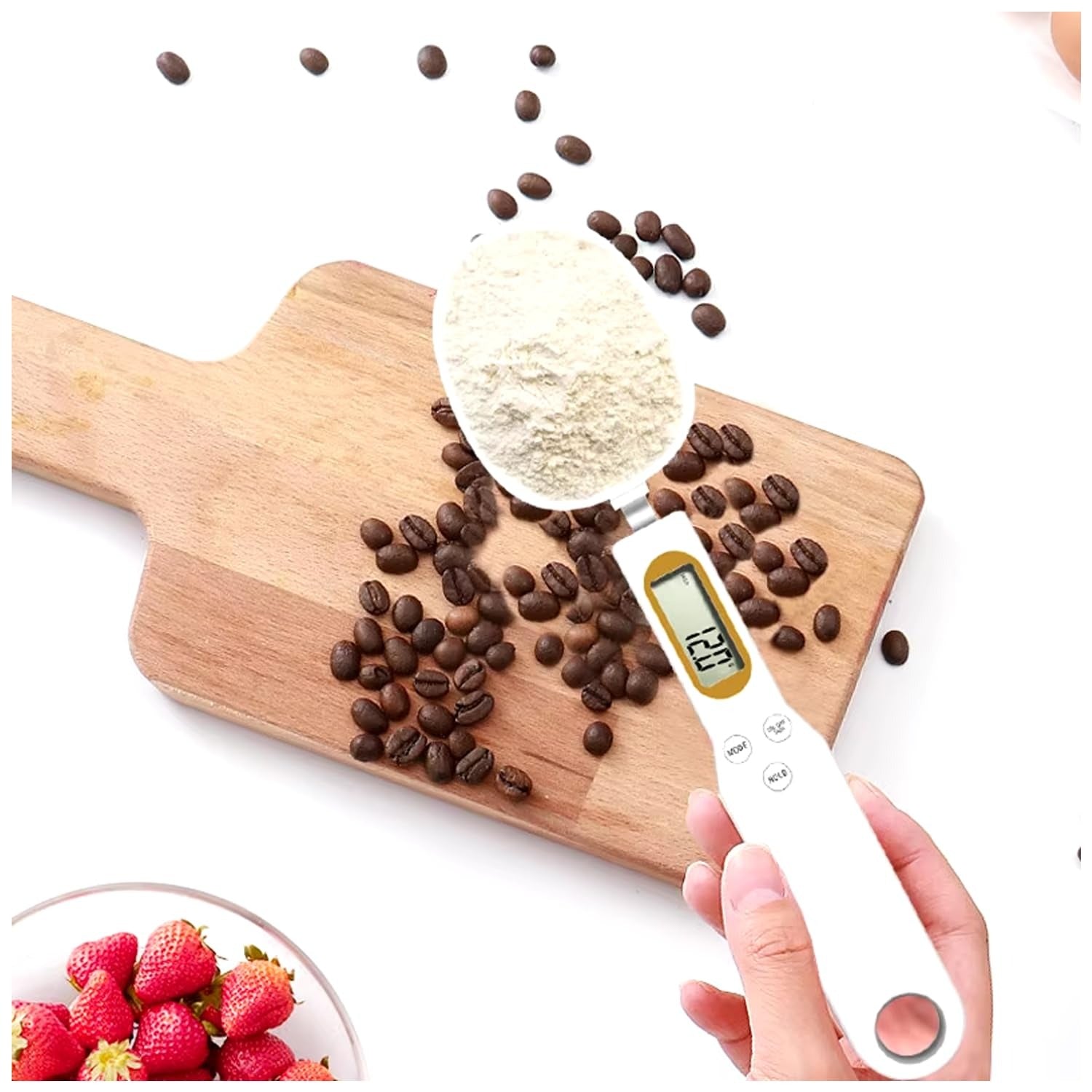 Digital Measuring Spoon Scale – Precision Electronic Scoop with LCD Display for Cooking, Spices, Diet Portions, Pet Food and Supplements – Weighs Up to 500g