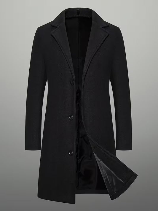Men’s Classic Wool-Blend Overcoat